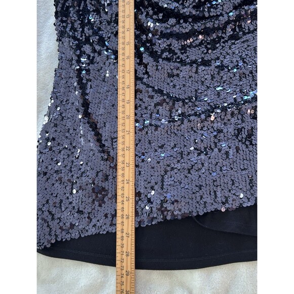 TAHARI Woman Blouse Size 1X Evening Sequin Glam Sparkly Draped Shirt Cocktail - Picture 6 of 10